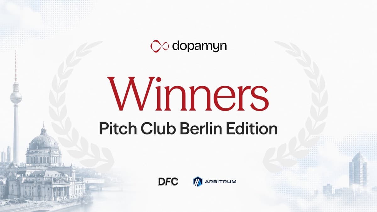 Dopamyn among the winners of DFC Pitch Club, Berlin Edition, hosted with Arbitrum